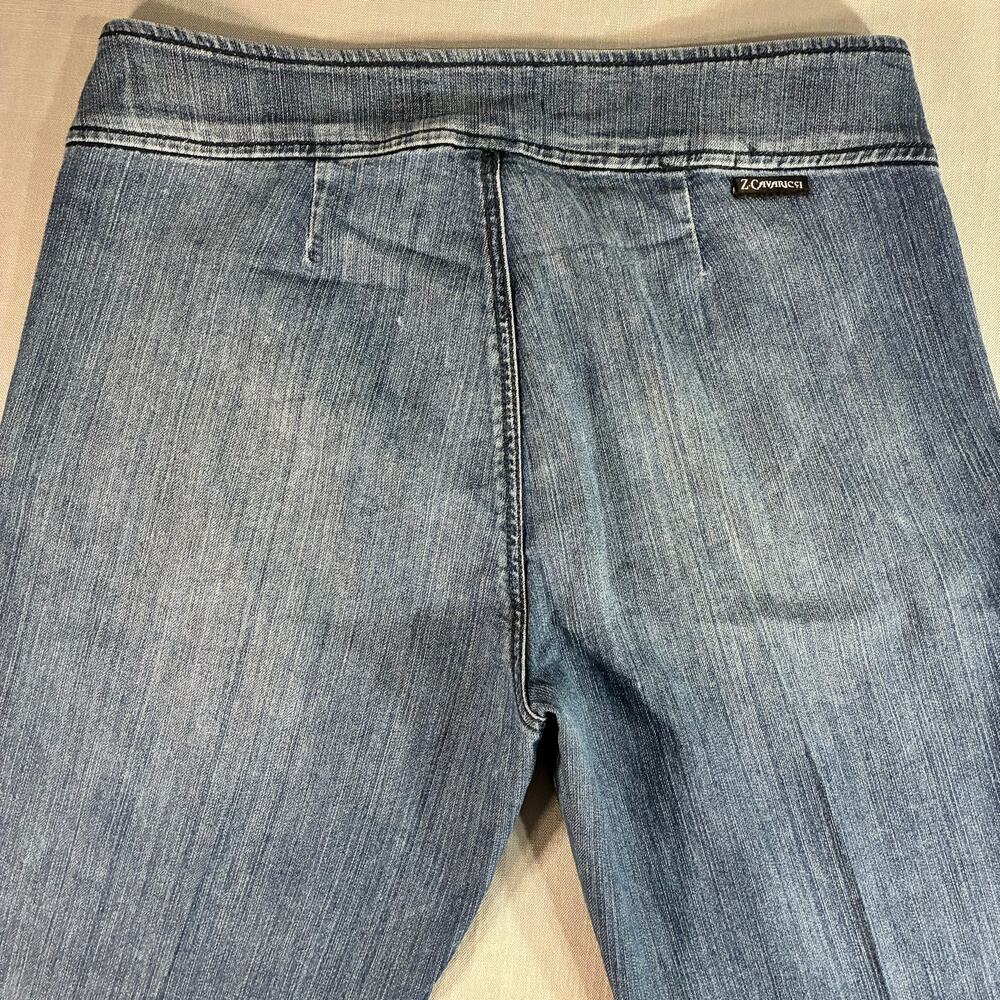 Z Cavaricci Womens Size 10 Bootcut Jeans Blue Stretch Cuffed Hem Y2K - Picture 9 of 10